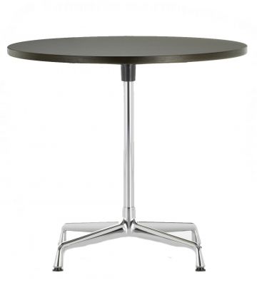 Runder Eames Contract Table von Vitra, Ø80 cm, mit Chromfuß. Moderner Tisch für Büro und Zuhause.